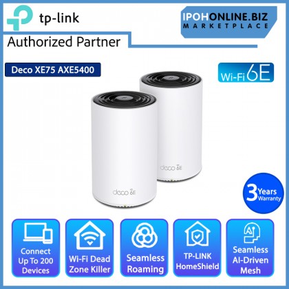TP-LINK Deco XE75 AXE5400 Tri-Band Mesh Wi-Fi 6E System - 2 Pack TP-LINK Deco XE75 AXE5400 Tri-Band Mesh Wi-Fi 6E System - 2 Pack